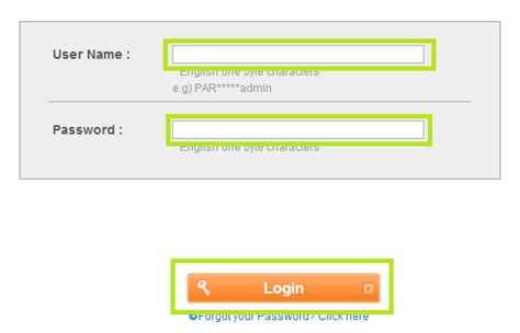 GCC Login Page.